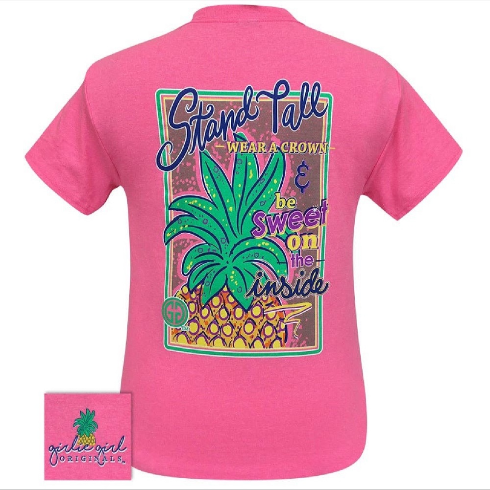 Girlie Girl Originals Youth Stand Tall Pineapple Short Sleeve Tee